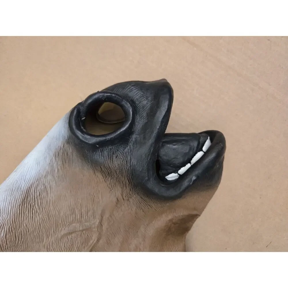Adult Horse Head Halloween Mask Animal Cosplay Costume Party EUC